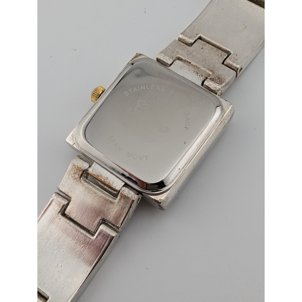 Geneva Watch Women 23mm Silver Case 7" Toggle Clasp Band New Battery - Picture 4 of 6